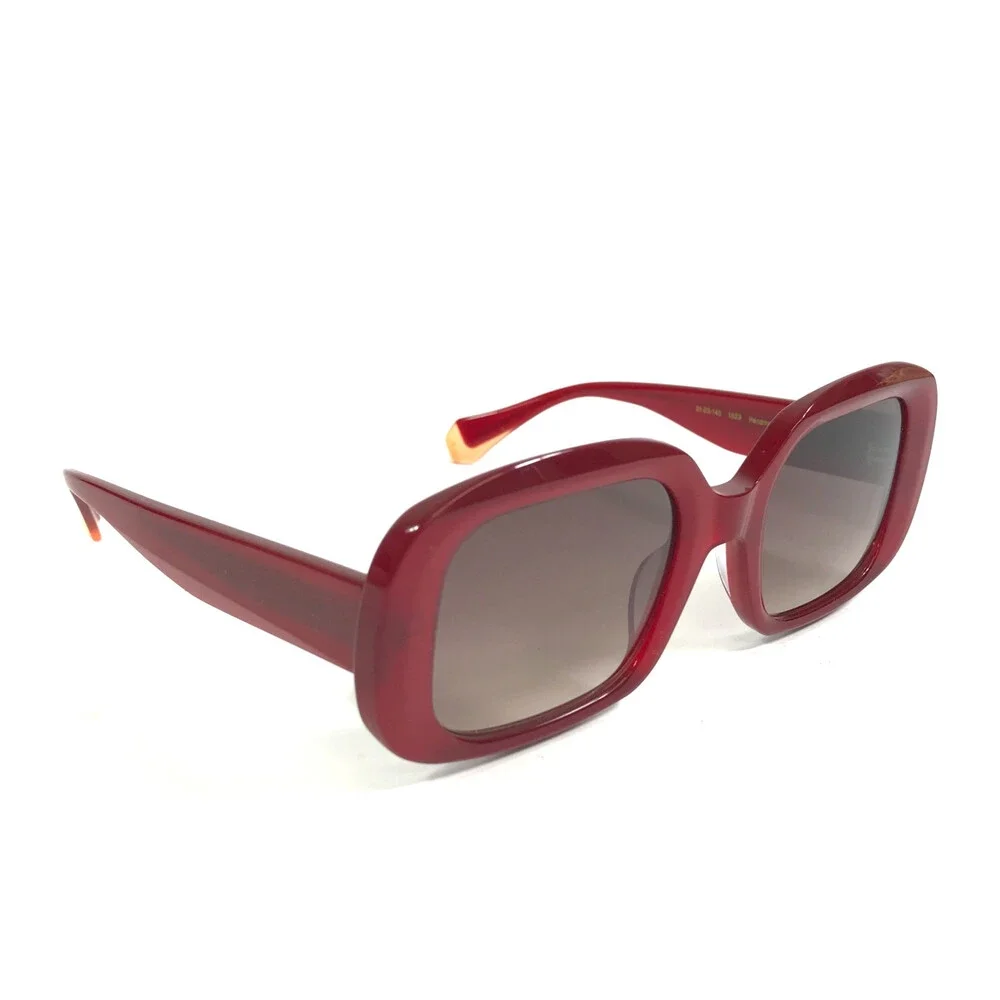 Gigi Studios Sunglasses BITTER 6942/6 Red Square Frames w/ Brown Gradient Lenses